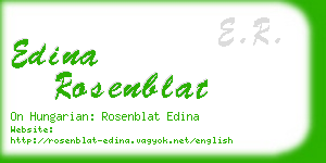 edina rosenblat business card
